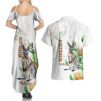 Australia Wallaby Couples Matching Summer Maxi Dress and Hawaiian Shirt Yellow Banksia Watercolor Style - Aussie Hoodie