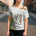 Australia Wallaby Cross Shoulder Shirt Yellow Banksia Watercolor Style - Aussie Hoodie