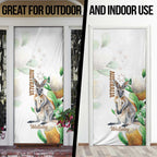 Australia Wallaby Door Cover Yellow Banksia Watercolor Style - Aussie Hoodie