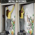 Australia Wallaby Door Cover Yellow Banksia Watercolor Style - Aussie Hoodie
