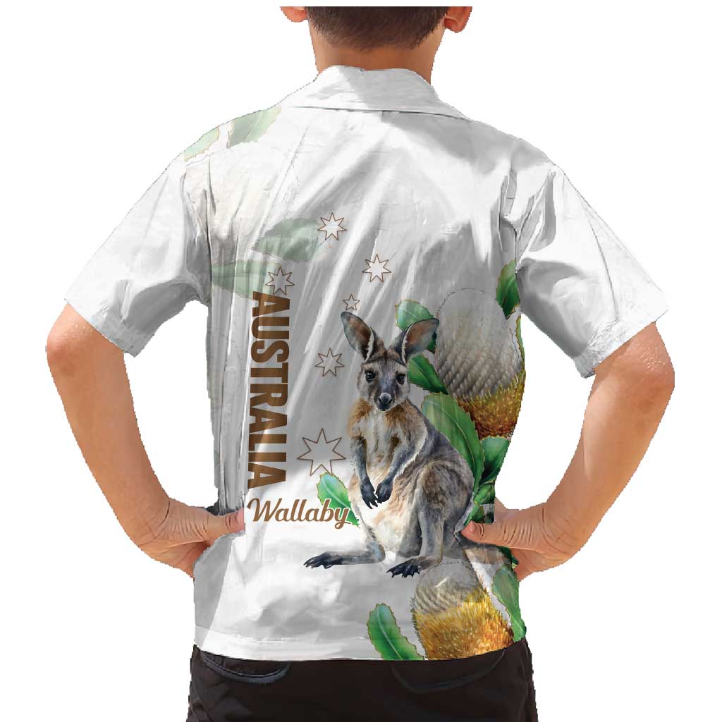 Australia Wallaby Family Matching Mermaid Dress and Hawaiian Shirt Yellow Banksia Watercolor Style - Aussie Hoodie