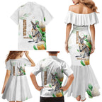 Australia Wallaby Family Matching Mermaid Dress and Hawaiian Shirt Yellow Banksia Watercolor Style - Aussie Hoodie