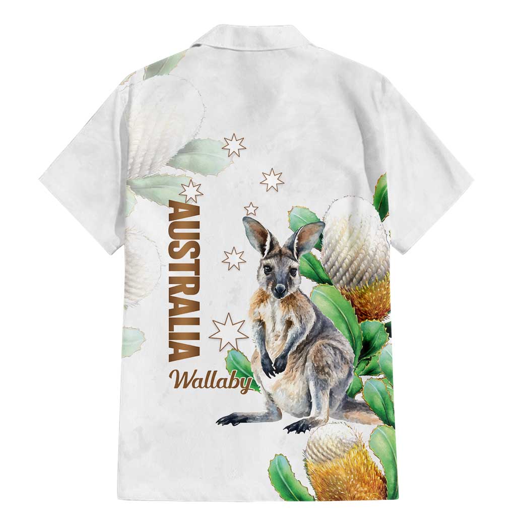 Australia Wallaby Family Matching Mermaid Dress and Hawaiian Shirt Yellow Banksia Watercolor Style - Aussie Hoodie