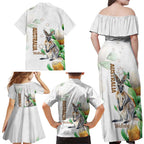 Australia Wallaby Family Matching Off Shoulder Maxi Dress and Hawaiian Shirt Yellow Banksia Watercolor Style - Aussie Hoodie
