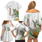 Australia Wallaby Family Matching Off Shoulder Short Dress and Hawaiian Shirt Yellow Banksia Watercolor Style - Aussie Hoodie