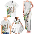 Australia Wallaby Family Matching Tank Maxi Dress and Hawaiian Shirt Yellow Banksia Watercolor Style - Aussie Hoodie