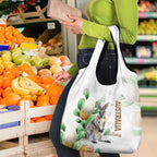 Australia Wallaby Grocery Bag Yellow Banksia Watercolor Style - Aussie Hoodie