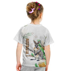 Australia Wallaby Kid T Shirt Yellow Banksia Watercolor Style - Aussie Hoodie