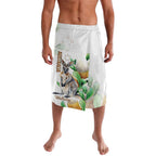 Australia Wallaby Lavalava Yellow Banksia Watercolor Style - Aussie Hoodie