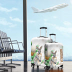 Australia Wallaby Luggage Cover Yellow Banksia Watercolor Style - Aussie Hoodie
