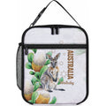 Australia Wallaby Lunch Bag Yellow Banksia Watercolor Style