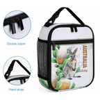 Australia Wallaby Lunch Bag Yellow Banksia Watercolor Style