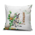 Australia Wallaby Pillow Cover Yellow Banksia Watercolor Style - Aussie Hoodie