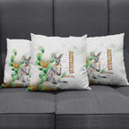 Australia Wallaby Pillow Cover Yellow Banksia Watercolor Style - Aussie Hoodie