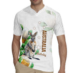 Australia Wallaby Rugby Jersey Yellow Banksia Watercolor Style - Aussie Hoodie