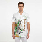 Australia Wallaby Scrub Top Yellow Banksia Watercolor Style - Aussie Hoodie
