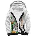 Australia Wallaby Sherpa Hoodie Yellow Banksia Watercolor Style - Aussie Hoodie