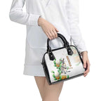 Australia Wallaby Shoulder Handbag Yellow Banksia Watercolor Style - Aussie Hoodie