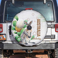 Australia Wallaby Spare Tire Cover Yellow Banksia Watercolor Style - Aussie Hoodie