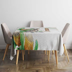 Australia Wallaby Tablecloth Yellow Banksia Watercolor Style - Aussie Hoodie