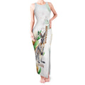 Australia Wallaby Tank Maxi Dress Yellow Banksia Watercolor Style - Aussie Hoodie