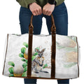 Australia Wallaby Travel Bag Yellow Banksia Watercolor Style - Aussie Hoodie