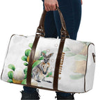 Australia Wallaby Travel Bag Yellow Banksia Watercolor Style - Aussie Hoodie