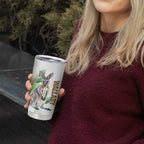 Australia Wallaby Tumbler Cup Yellow Banksia Watercolor Style - Aussie Hoodie