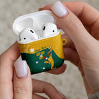 Personalised Boxing Kangaroo AirPods Case Aussie Oi Oi Oi Sporty National Color - Aussie Hoodie