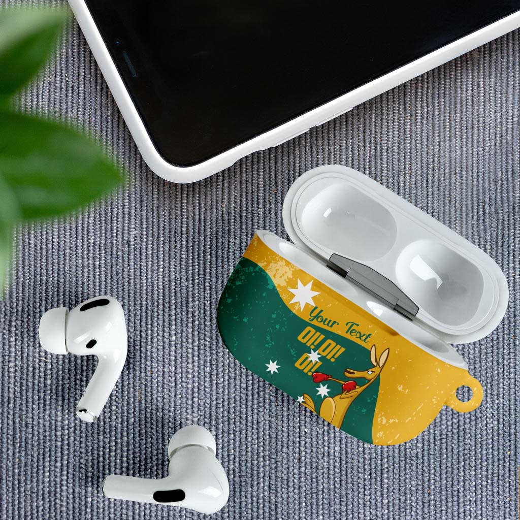Personalised Boxing Kangaroo AirPods Case Aussie Oi Oi Oi Sporty National Color - Aussie Hoodie