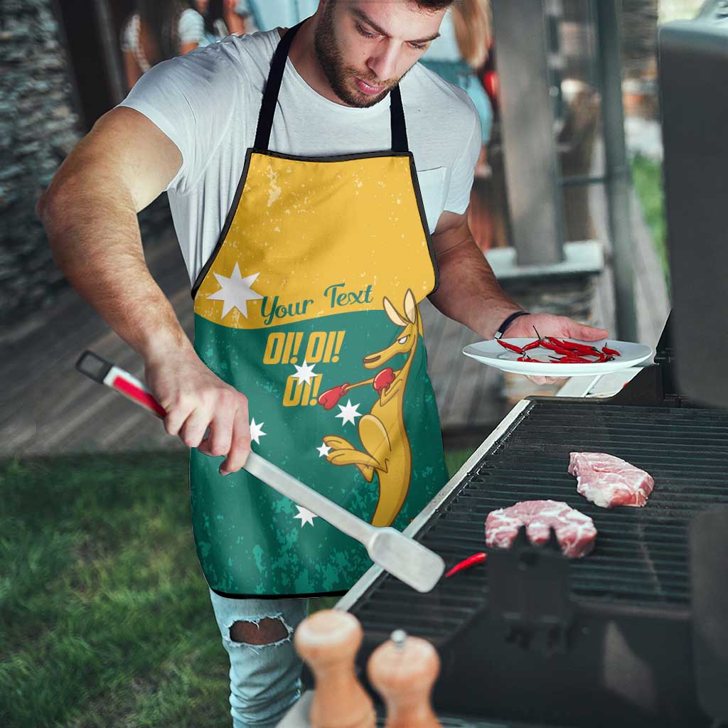 Personalised Boxing Kangaroo Apron Aussie Oi Oi Oi Sporty National Color - Aussie Hoodie