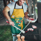 Personalised Boxing Kangaroo Apron Aussie Oi Oi Oi Sporty National Color - Aussie Hoodie