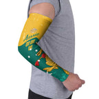 Personalised Boxing Kangaroo Arm Sleeves Aussie Oi Oi Oi Sporty National Color - Aussie Hoodie