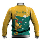 Personalised Boxing Kangaroo Baseball Jacket Aussie Oi Oi Oi Sporty National Color - Aussie Hoodie