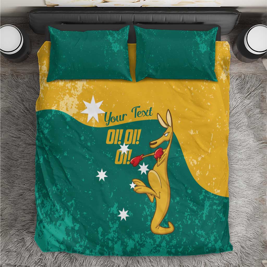 Personalised Boxing Kangaroo Bedding Set Aussie Oi Oi Oi Sporty National Color - Aussie Hoodie