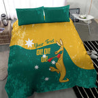 Personalised Boxing Kangaroo Bedding Set Aussie Oi Oi Oi Sporty National Color - Aussie Hoodie