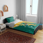 Personalised Boxing Kangaroo Bedding Set Aussie Oi Oi Oi Sporty National Color - Aussie Hoodie