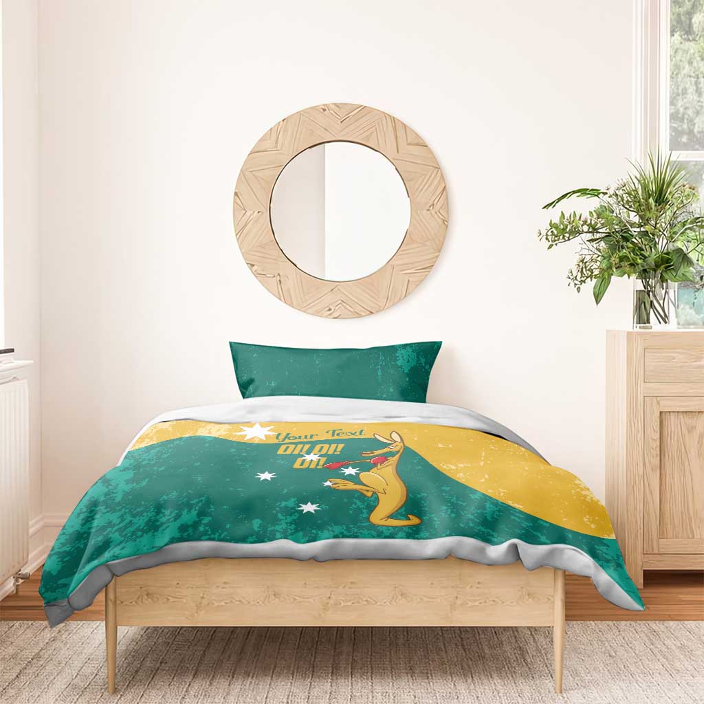 Personalised Boxing Kangaroo Bedding Set Aussie Oi Oi Oi Sporty National Color - Aussie Hoodie