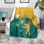 Personalised Boxing Kangaroo Blanket Aussie Oi Oi Oi Sporty National Color - Aussie Hoodie