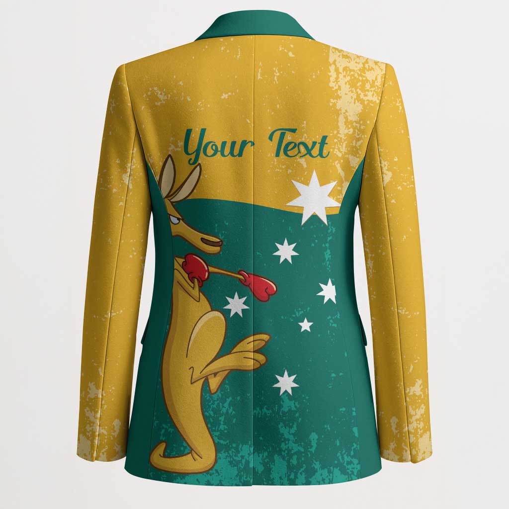 Personalised Boxing Kangaroo Blazer Aussie Oi Oi Oi Sporty National Color - Aussie Hoodie