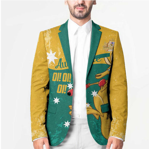 Personalised Boxing Kangaroo Blazer Aussie Oi Oi Oi Sporty National Color - Aussie Hoodie
