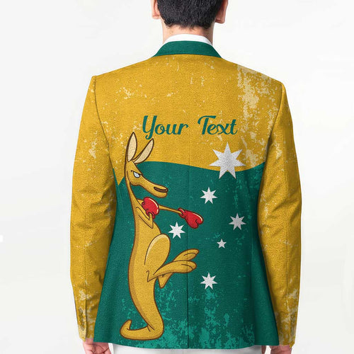 Personalised Boxing Kangaroo Blazer Aussie Oi Oi Oi Sporty National Color - Aussie Hoodie