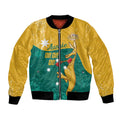 Personalised Boxing Kangaroo Bomber Jacket Aussie Oi Oi Oi Sporty National Color - Aussie Hoodie