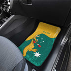 Personalised Boxing Kangaroo Car Mats Aussie Oi Oi Oi Sporty National Color - Aussie Hoodie