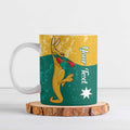 Personalised Boxing Kangaroo Ceramic Mug Aussie Oi Oi Oi Sporty National Color - Aussie Hoodie