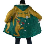 Personalised Boxing Kangaroo Cloak Aussie Oi Oi Oi Sporty National Color - Aussie Hoodie
