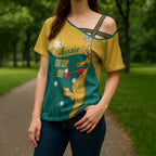 Personalised Boxing Kangaroo Cross Shoulder Shirt Aussie Oi Oi Oi Sporty National Color - Aussie Hoodie