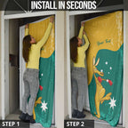 Personalised Boxing Kangaroo Door Cover Aussie Oi Oi Oi Sporty National Color - Aussie Hoodie