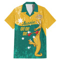 Personalised Boxing Kangaroo Family Matching Mermaid Dress and Hawaiian Shirt Aussie Oi Oi Oi Sporty National Color - Aussie Hoodie