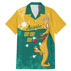 Personalised Boxing Kangaroo Family Matching Mermaid Dress and Hawaiian Shirt Aussie Oi Oi Oi Sporty National Color - Aussie Hoodie